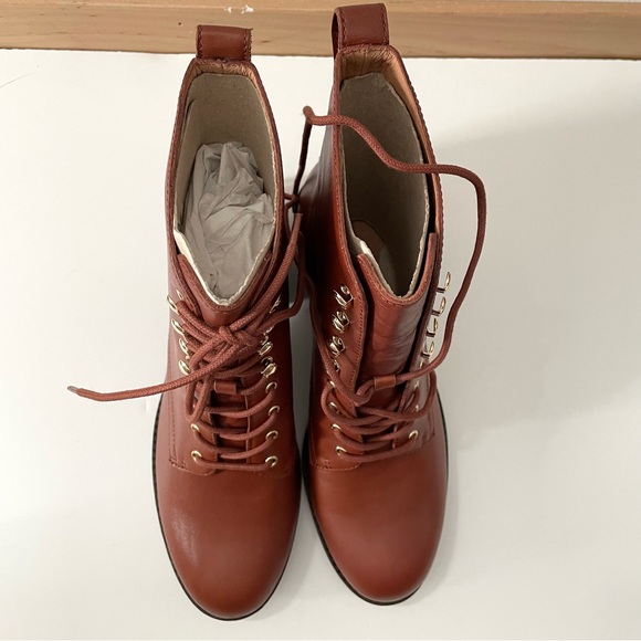Madewell Patti lace-up boot Warm Cinnamon NIB sz 9.5 - Picture 7 of 14